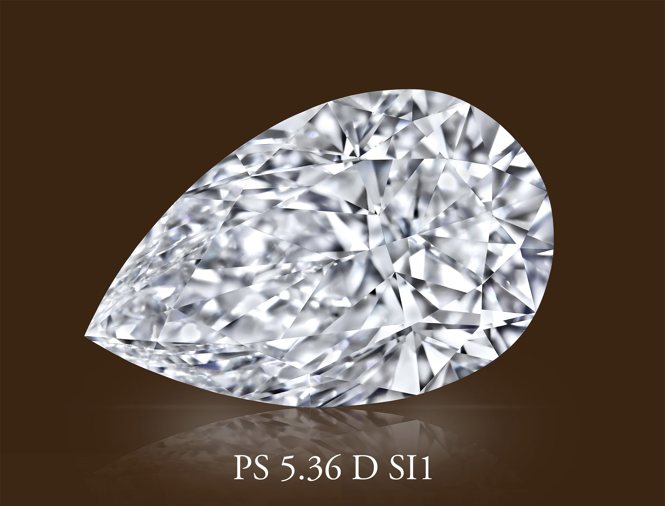 Бриллиант Груша 5.36 крт