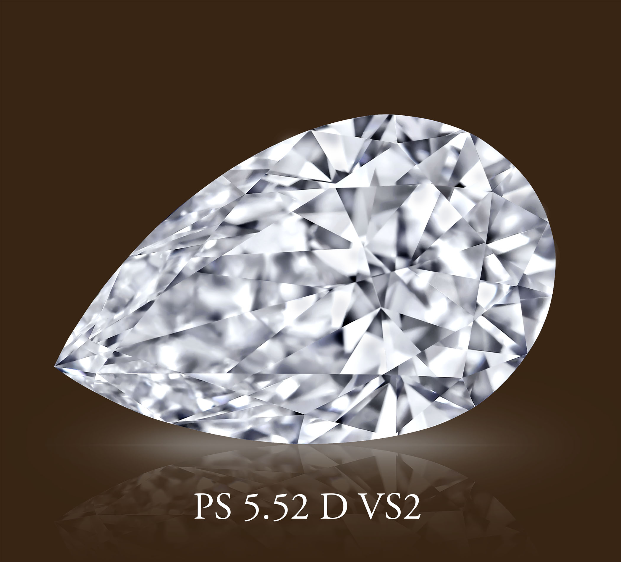 Бриллиант Груша 5.52 крт