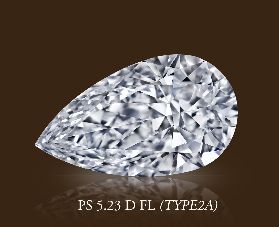 Бриллиант Груша 5.23 крт