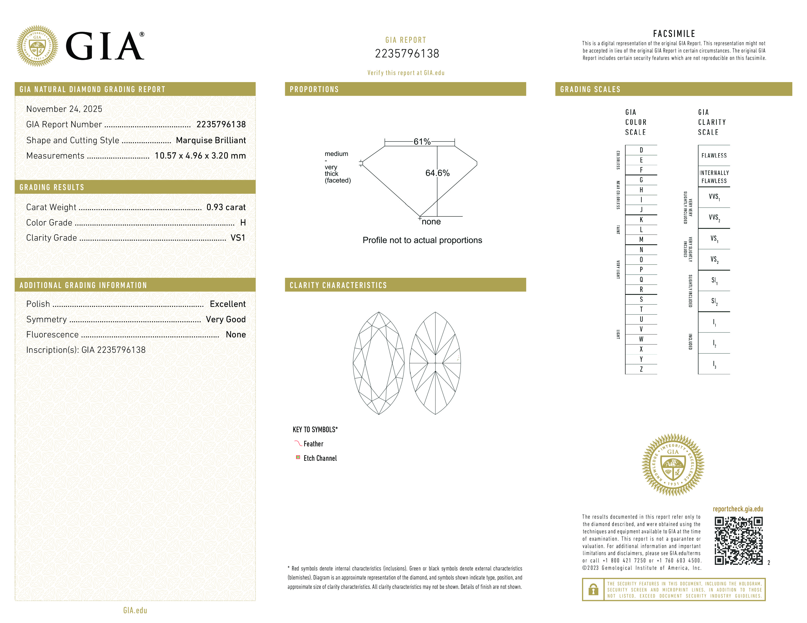 Бриллиант Маркиз 0.93 крт